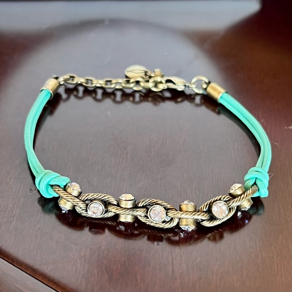 Chloe + Isabel Leather + Crystal Chain Bracelet